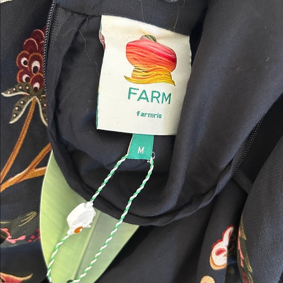 FARM RIO Black Berry Garden Long Sleeve Pleated Maxi Dress - Picture 14 of 16